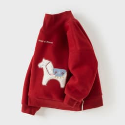 Dave Bella Boys Pullover Autumn Winter Bottoming T-shirts Children Red Half High Collar Long Sleeve Tops Kids Clothing DB4254262