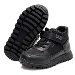 Princepard Kids Orthopedic Sneakers Black High Top Arch Support for Flat Feet Corrective Children School Casual Shoes