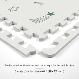 Baby Foam Play Mat, 72x48 Crawling Mat, Floor Mats for Kids for Baby with Interlocking Floor Tiles, Toddler Play Mats for Indoor