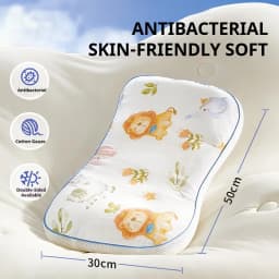 AIBEDILA Kids Pillow 2-8 Years Comfortable Orthopedic Spine Support Toddler 2-Sided Breathable Pillow Children's for Sleeping 