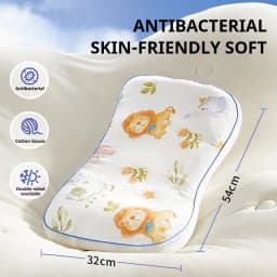 AIBEDILA Kids Pillow 2-8 Years Comfortable Orthopedic Spine Support Toddler 2-Sided Breathable Pillow Children's for Sleeping 