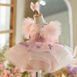 New Baby Girl Toddler Dress Birthday Party Dress Exquisite Unique Girl Sweet Little Fly Sleeve Cake Skirt