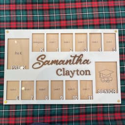 Pre K to Graduation School Picture Frame, School Years Photo Frame, Personalized Grade School Photo Frame, Senior Picture Gift