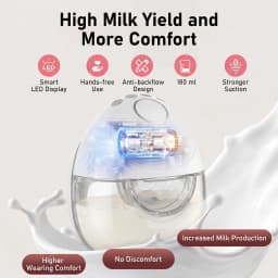 Electric Breast Pump Hands-Free, Wearable Portable Breast Pumps 3 Modes 8 Levels, Comfortable, More Private, Silicone Breast Pumping Molds (Different Sizes) Included