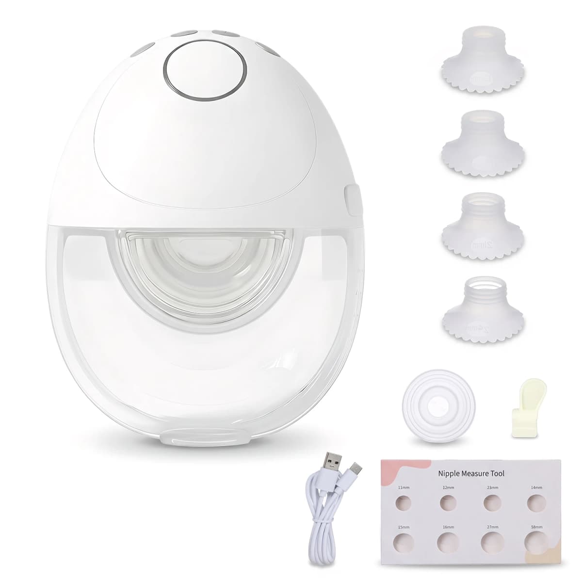 Electric Breast Pump Hands-Free, Wearable Portable Breast Pumps 3 Modes 8 Levels, Comfortable, More Private, Silicone Breast Pumping Molds (Different Sizes) Included