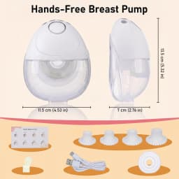 Electric Breast Pump Hands-Free, Wearable Portable Breast Pumps 3 Modes 8 Levels, Comfortable, More Private, Silicone Breast Pumping Molds (Different Sizes) Included
