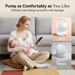 Electric Breast Pump Hands-Free, Wearable Portable Breast Pumps 3 Modes 8 Levels, Comfortable, More Private, Silicone Breast Pumping Molds (Different Sizes) Included
