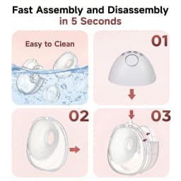 Electric Breast Pump Hands-Free, Wearable Portable Breast Pumps 3 Modes 8 Levels, Comfortable, More Private, Silicone Breast Pumping Molds (Different Sizes) Included