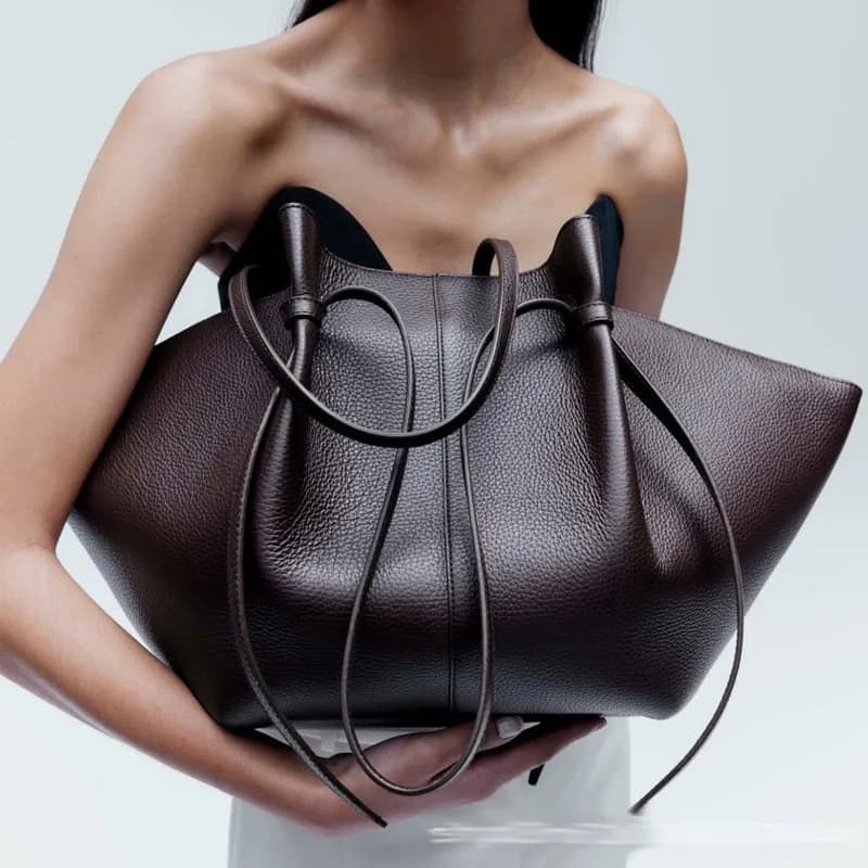 Simple Vintage Fashionable Tote Bag For Women Trendy Design Large Capacity Luxury Leather Diaper Bags For Stylish Moms
