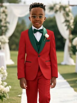 Multi-colors Boys Stylish Suit Set 3 Pieces For Birthday Party Elegant Handsome Shawl Lapel Tuxedo Wedding Guest Clothes 2-20T