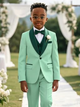 Multi-colors Boys Stylish Suit Set 3 Pieces For Birthday Party Elegant Handsome Shawl Lapel Tuxedo Wedding Guest Clothes 2-20T