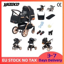 New Arrival 2026 3-in-1 All Purpose Baby Carriage Foldable Lightweight Stroller Equipped With EU Certified Newborn Safety Seat Free Delivery
