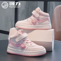 Warrior Children Casual Shoes Winter Warm Patchwork 2025 Kids Cotton Shoes for Girls Boys Sneakers Thickened Fleece Lined