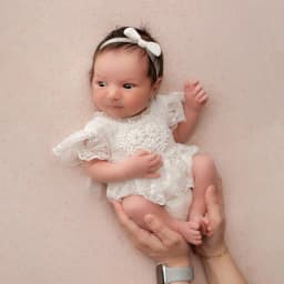 Baby Girl Lace Ruffle Open Back Romper Bow Headband Newborn Photography Props Infant Photo Shoot Outfit Newborn Prop