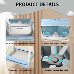 Foldable Baby High Chair For Infants Toddlers, 2 In 1 Convertible Dining Play Feeding Chair, Ergonomic Comfort Kids Eating Highchair With Removable Double Layer Tray, Space Saving Portable Baby Furniture For Home Kitchen Travel