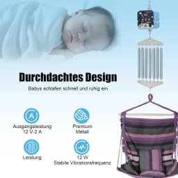 Hanging 7-Spring Electric Baby Swing Control Baby Hammock 9Speeds 6Timer Electric Spring Cradle Baby Load Capacity 19 kg