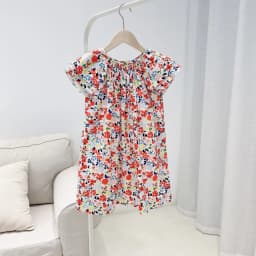 Children's Clothing 2026 Summer New Arrivals: Fashionable and Cute Printed Princess Dresses for Girls—100% Cotton Sweet Long