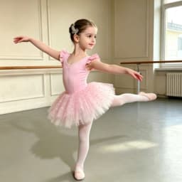 Pink flutter-sleeve ballet practice outfit for girls, a summer ballet set suitable for ballet training and grade examinations.