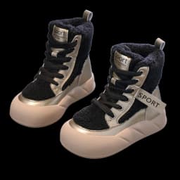 Kids Warm Fleece Lining Boots for Boys Girls 2025 New Winter Kids Hiking Boots Non-slip Versatile Chic Kids School Snow Boots