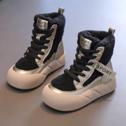 Kids Warm Fleece Lining Boots for Boys Girls 2025 New Winter Kids Hiking Boots Non-slip Versatile Chic Kids School Snow Boots