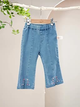 Dave Bella Autumn Spring Girls Denim Pants Fashion Casual Elastic Waist Bootcut Jeans Kids Pullup Trousers Party DB3261473