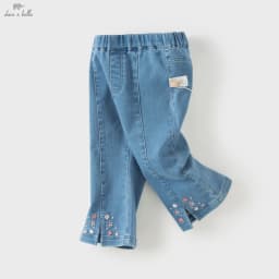 Dave Bella Autumn Spring Girls Denim Pants Fashion Casual Elastic Waist Bootcut Jeans Kids Pullup Trousers Party DB3261473