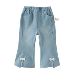 Dave Bella Jeans Pant Autumn Children Spring Clothes Denim Blue Girls Bell-bottom Trousers Bow Fashion Outdoor Elastic DB3261732
