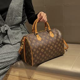 Classic design PU leather crossbody bag, fashionable women's zipper shoulder bag, luxurious printed pattern handbag