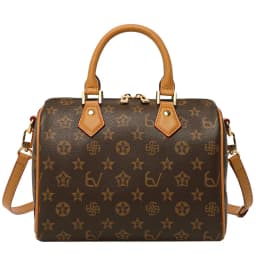 Classic design PU leather crossbody bag, fashionable women's zipper shoulder bag, luxurious printed pattern handbag