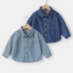 2026 new spring autumn summer Girls Kids Boys Denim shirt comfortable cute baby Clothes Children Clothing