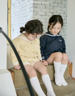 2026 Spring New Baby Girl Sailor Collar Tops + Shorts 2pcs Suit Kids Boys Long Sleeve Casual Striped Clothes Set Toddler Outfits