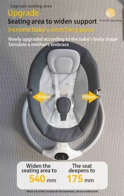Luxury Electric Baby Rocking Chair Swing Shaker Reclining Cradle Comfort Sleep Aid Seat Portable Comfortable Bed for 0-3 Years Old Infants