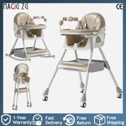Multi Function Baby Swing Chair High Chair for Toddlers, Convertible Feeding Chair with Swing Mode, Adjustable Height Baby Dining Seat, Detachable Tray, Easy Cleaning Design, Safe and Comfortable Chair for Infant Feeding and Playing