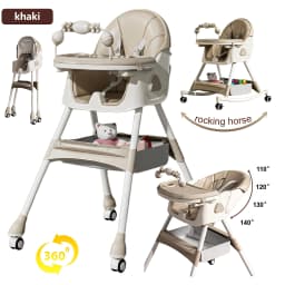 Multi Function Baby Swing Chair High Chair for Toddlers, Convertible Feeding Chair with Swing Mode, Adjustable Height Baby Dining Seat, Detachable Tray, Easy Cleaning Design, Safe and Comfortable Chair for Infant Feeding and Playing
