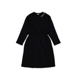 Kids Dress 2026 New Autumn N21 Girls Cute Long Sleeve Sweatshirt Dresses CORAL RED LS MIDI SWEAT DRESS WITH LOGO AROUND NECK
