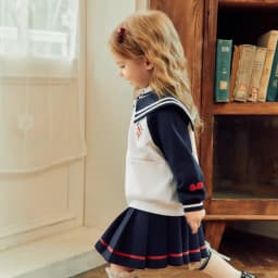Dave Bella Two Piece Suit Girls Half Skirt Set Topcoat Autumn Spring Long Sleeve Children Sweet Fashion Birthday Party DB3263185