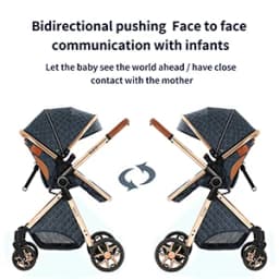 Luxury 3 in 1 Baby Stroller with Car Seat and Sleeping Basket Lightweight Baby Pram High Landscape Infant Pushchair Multifunction Adjustable Travel Buggy Easy Folding Compact Portable Safe Comfortable Stylish Perfect for Travel Baby Carriage