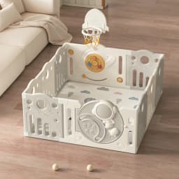 Babyfond Baby Play Fence, Baby Guard Fence Floor Crawling for Children, Indoor Home Use, Kids Crawling Mat Guardrail Living Room