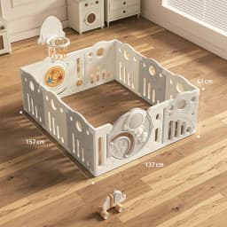 Babyfond Baby Play Fence, Baby Guard Fence Floor Crawling for Children, Indoor Home Use, Kids Crawling Mat Guardrail Living Room
