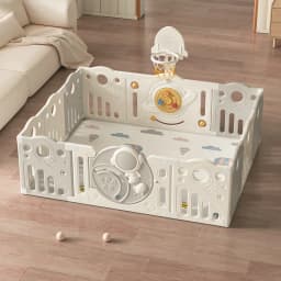 Babyfond Baby Play Fence, Baby Guard Fence Floor Crawling for Children, Indoor Home Use, Kids Crawling Mat Guardrail Living Room