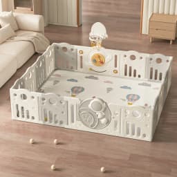Babyfond Baby Play Fence, Baby Guard Fence Floor Crawling for Children, Indoor Home Use, Kids Crawling Mat Guardrail Living Room