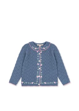 2026 Children's Autumn and Winter New Product KS Girls' Sweater Lace Collar Knitted Cardigan Cute, Fashionable and Versatile