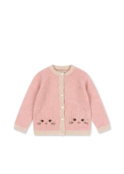 2026 Children's Autumn and Winter New Product KS Girls' Sweater Lace Collar Knitted Cardigan Cute, Fashionable and Versatile