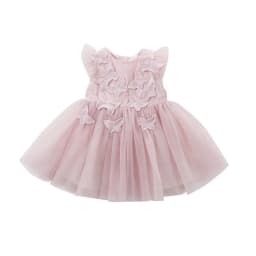 DB7536 Dave Bella Baby Embroidered Butterfly Dress for Children Birthday Party Wedding Chiffon Clothes Girls Princess Dress