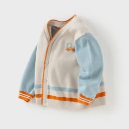 Dave Bella Autumn Spring Cardigan Sweater for Boys Button Sweater Children Knitted Outerwear Coat Kids Clothes DB3253492