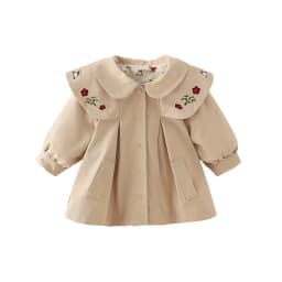 Spring Girl's Long-Sleeved Embroidered Windbreaker Coat for Babies And Kids Contracted Leisure Infant Children's Clothing