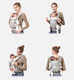Egobaby Omni Breeze Baby Carrier All Carry Positions Breathable Mesh with Enhanced Lumbar Support & Airflow (7-45 Lb)