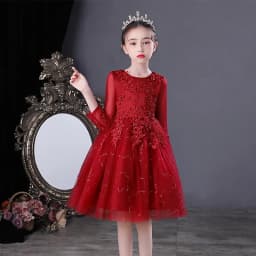 Fashion Flower Girl Dresses for Weddings Mesh Lace Short Sleeve Girls Party Dresses Summer Bridesmaid Dresses 3-13 Years