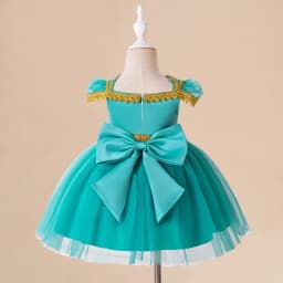 Infant Baby 1st Birthday Jasmine Costume for Aladdin Princess Magic Lamp Dress Sets Carnival Clothing Vestidos Party Cosplay