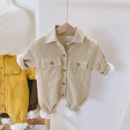 New Winter Infants Corduroy Thicken Warm Rompers Korean Style Toddlers Kids Clothes Newborn Baby Boys Casual Jumpsuits